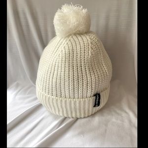 Adidas White Knit Pom Pom Beanie